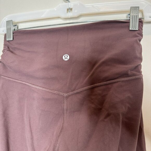Lululemon Align High Rise Cross Waist Crop 21” Leggings Size 6 Taupe Purple - Picture 4 of 9